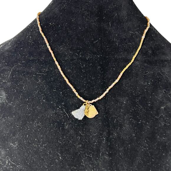 Me To We Boho Beaded Necklace with Gray Tassel & Charm Pendant - Picture 3 of 9